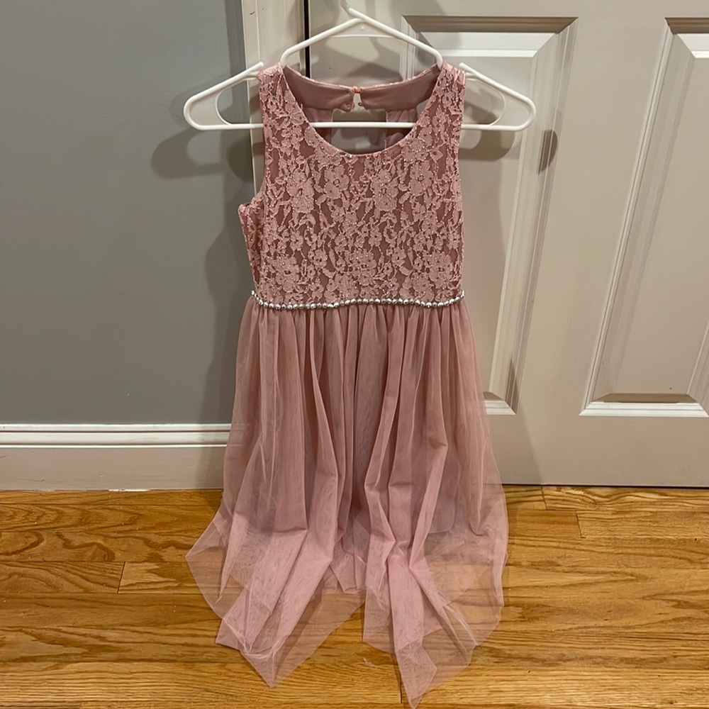 Girls size 10 pink dress